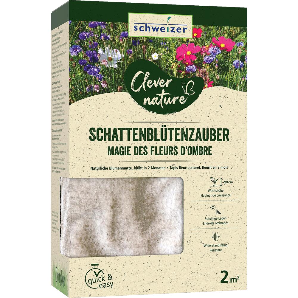 Clever Nature Magie des fleurs d'ombre – Prairie de fleurs d'ombre Schatten Blumenwiese 2 m²