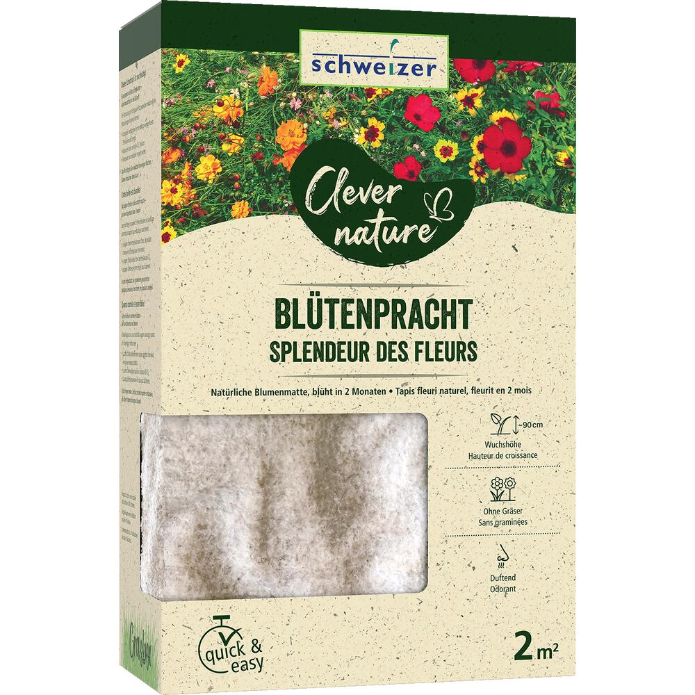 Clever Nature Splendeur des fleurs – Mélange de fleurs pur sans graminées Reine Blumenwiese ohne Gräser 2 m²